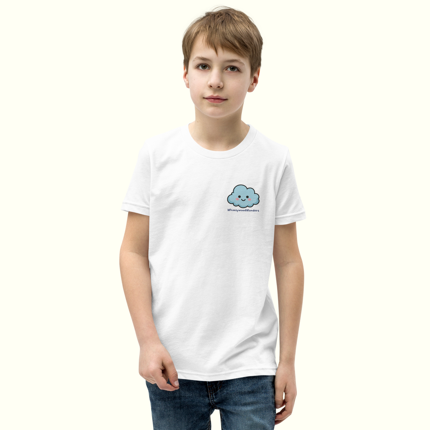Calm-Blue White T-Shirt (Youth - Unisex)