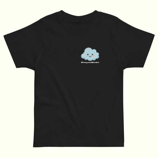 Calm-Blue Black T-Shirt (Toddler - Unisex)