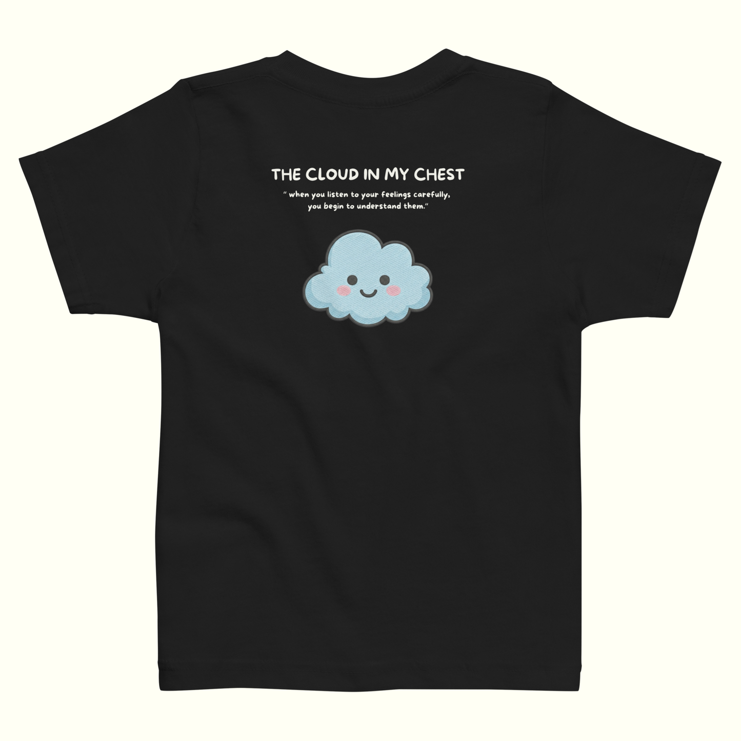 Calm-Blue Black T-Shirt (Toddler - Unisex)
