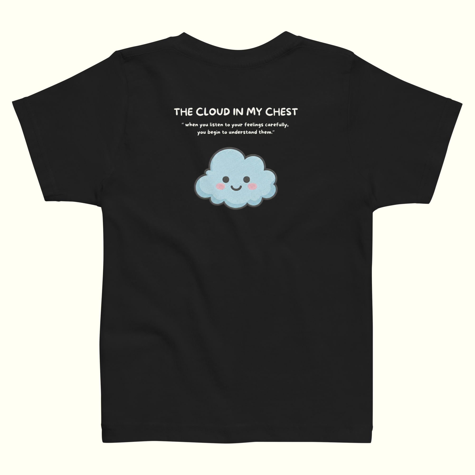 Calm-Blue Black T-Shirt (Toddler - Unisex)