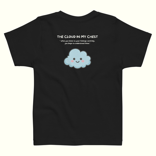 Calm-Blue Black T-Shirt (Toddler - Unisex)