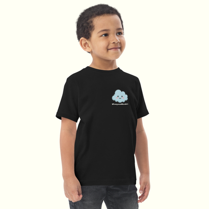 Calm-Blue Black T-Shirt (Toddler - Unisex)