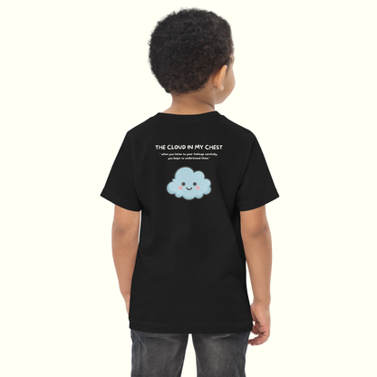 Calm-Blue Black T-Shirt (Toddler - Unisex)