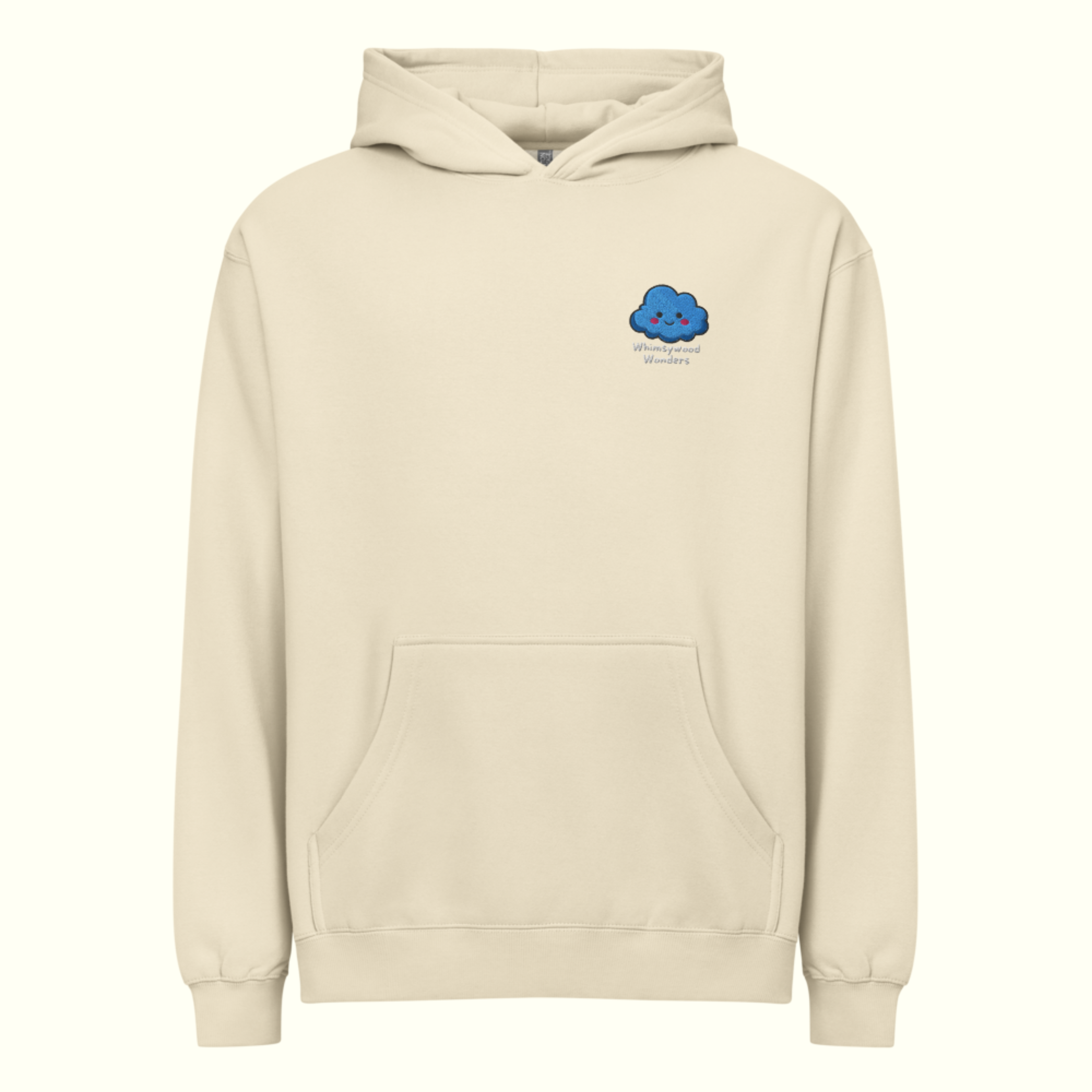 Calm-blue Cream Hoodie (Adult - Unisex)