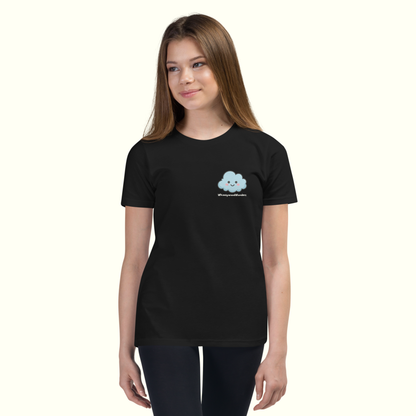 Calm-Blue Black T-Shirt (Youth - Unisex)