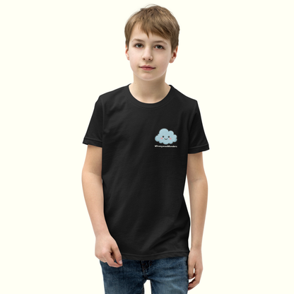 Calm-Blue Black T-Shirt (Youth - Unisex)